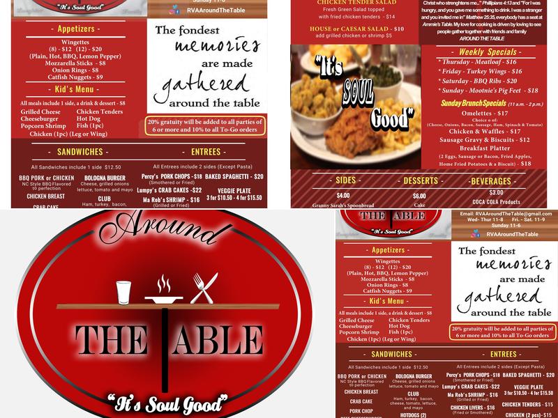 Around The Table Menu