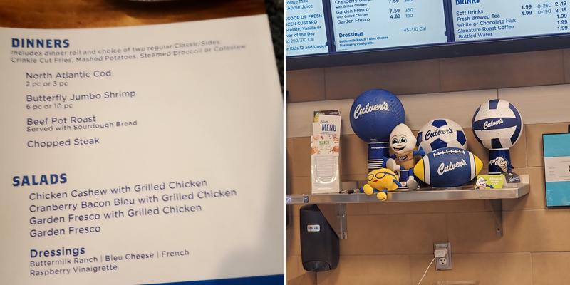 Culver’s Menu