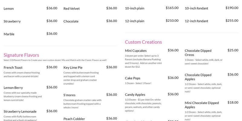 Whipped Elements Menu