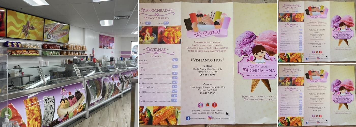 La Natural Michoacana Menu