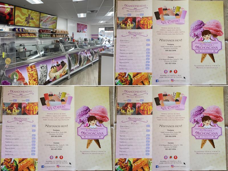 La Natural Michoacana Menu