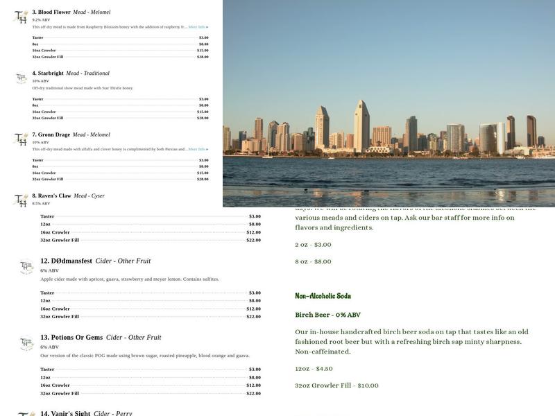 Twisted Horn Mead and Cider Menu