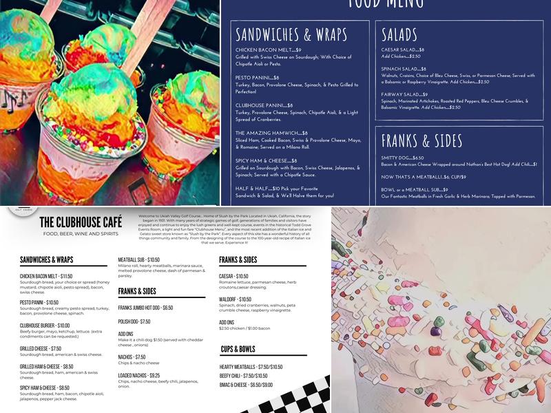 Slush By The Park Menu