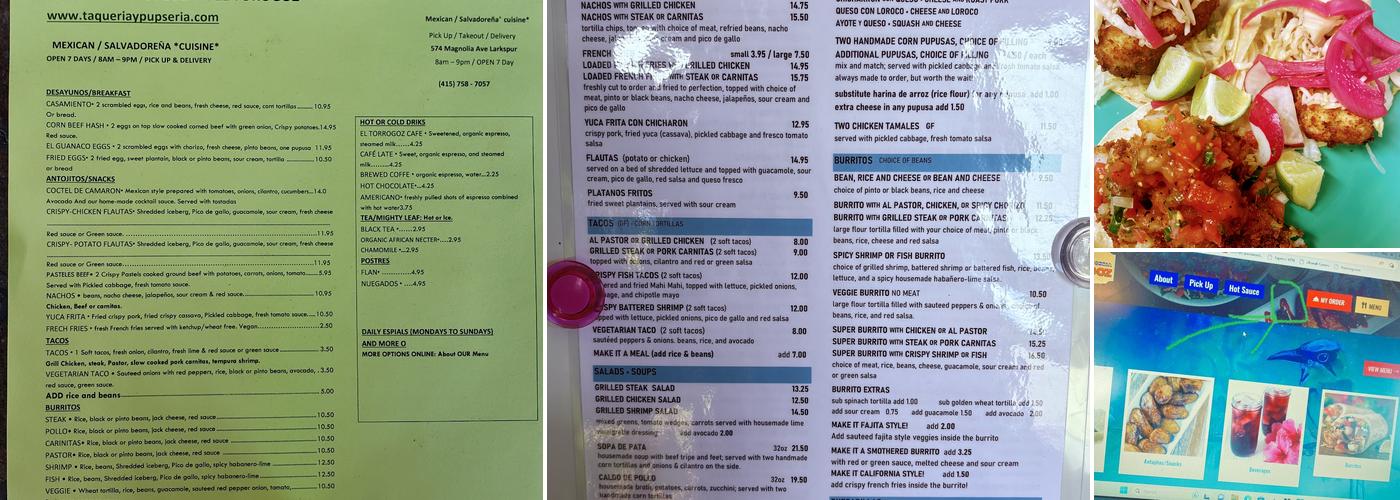 Taquería & Pupusería El Torogoz Menu