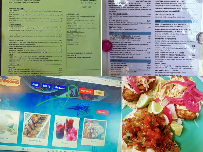 Taquería & Pupusería El Torogoz Menu