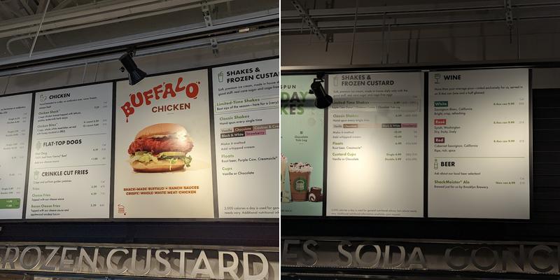Shake Shack Boulder Menu