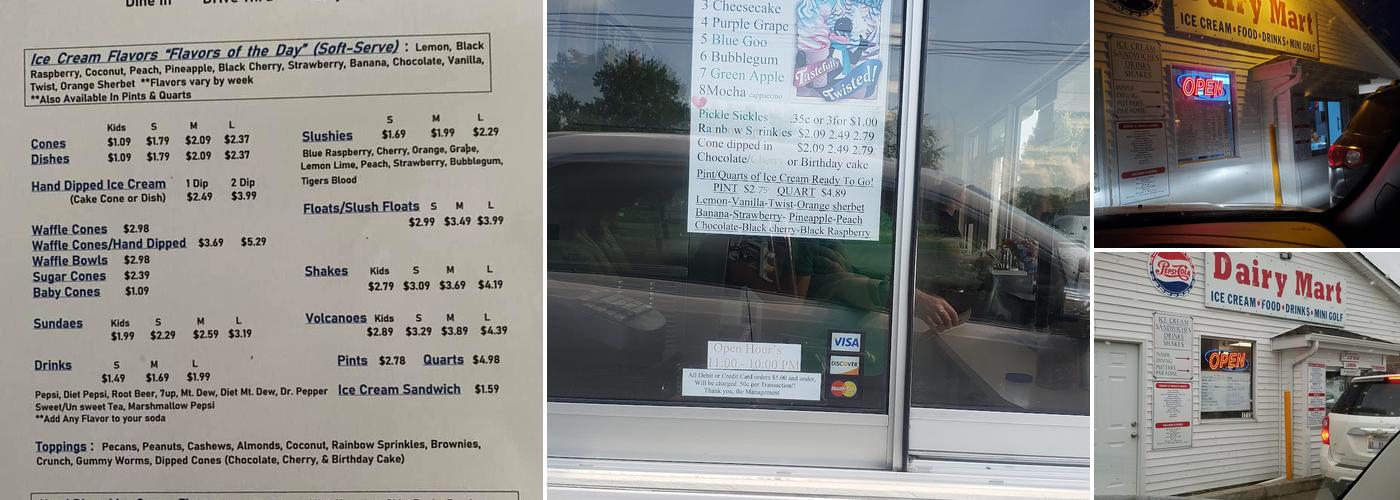 Dairy Mart Menu