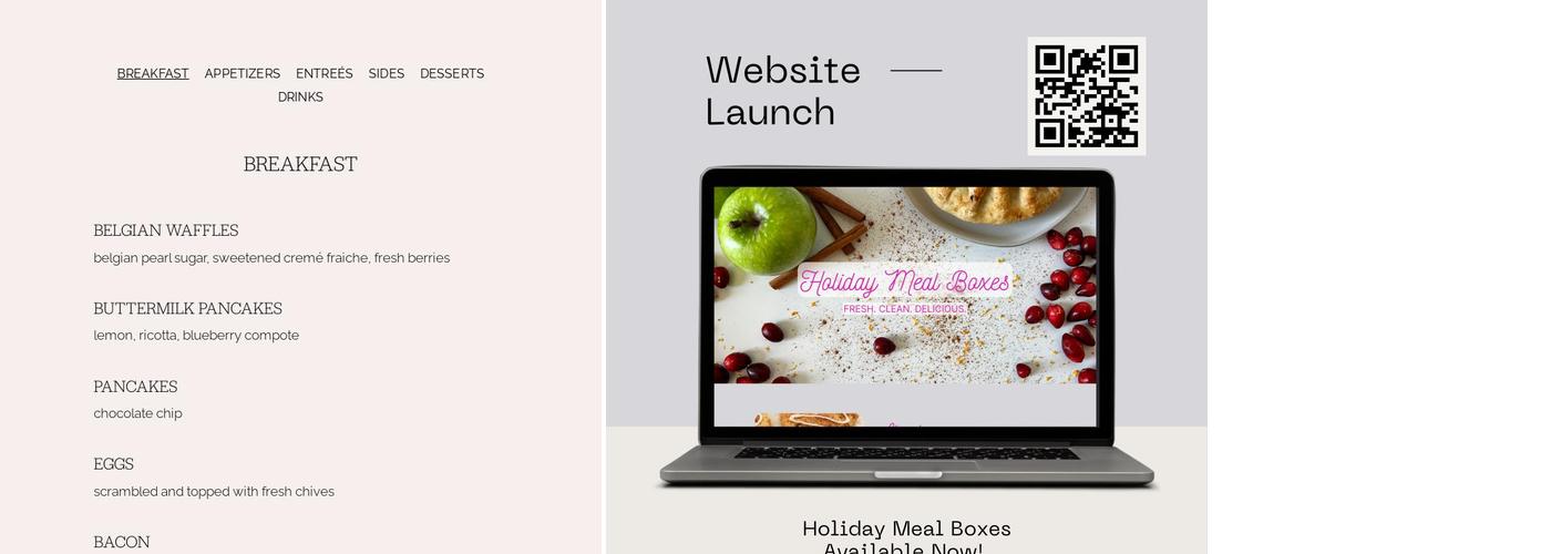 Platinum Private Chef LLC Menu