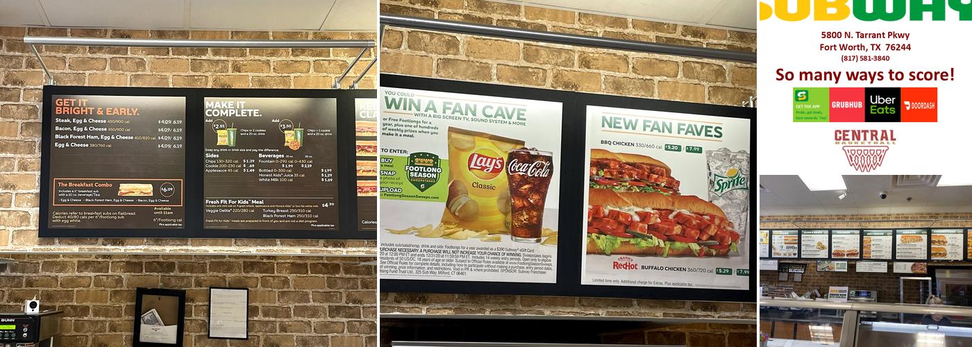 Subway Menu