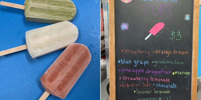 Oxsicles Popsicles Menu