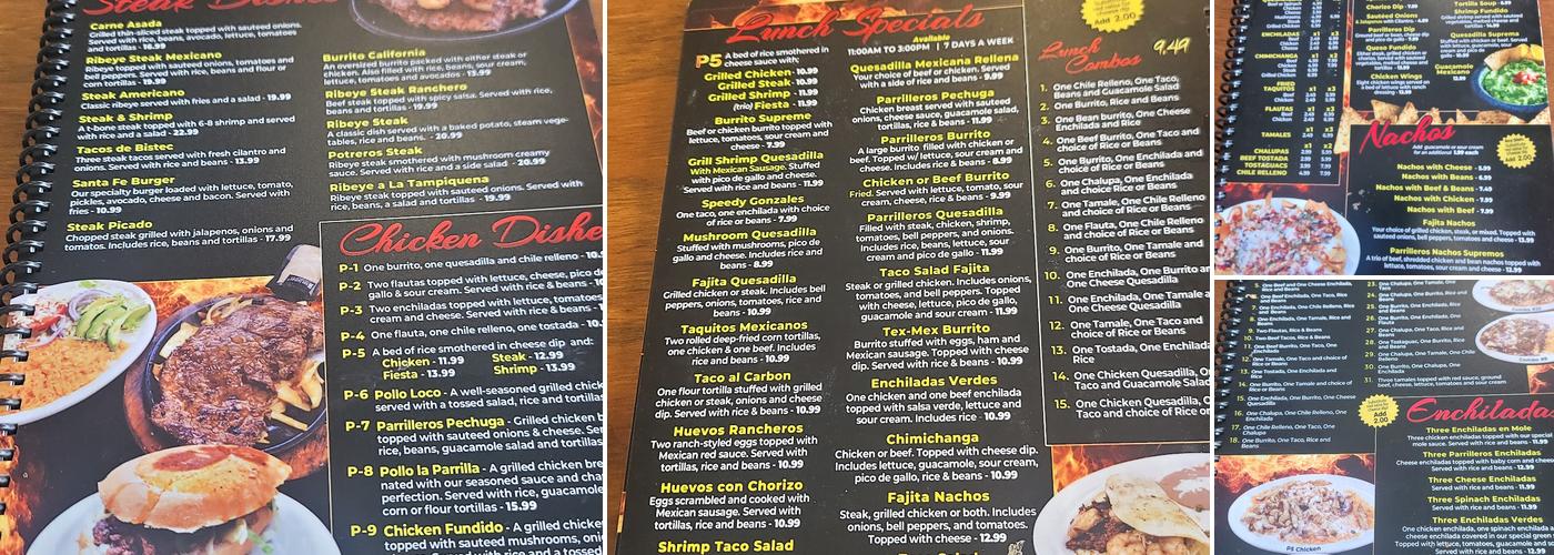 Los Parrilleros Menu