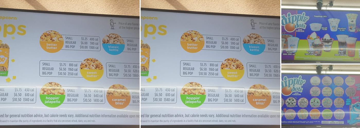 Dippin' Dots Menu