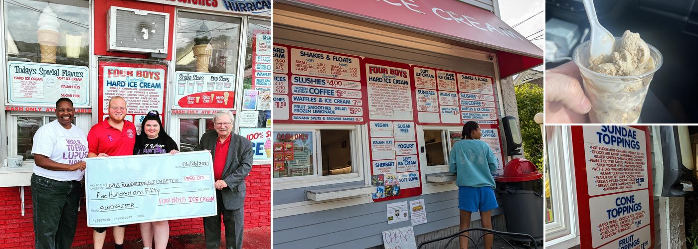 Four Boys Ice Cream Menu