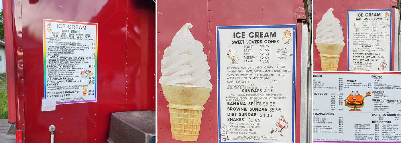 M&B Snack Bar Menu