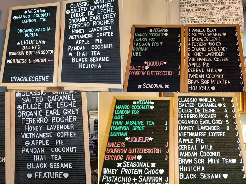 Crackle Creme Menu