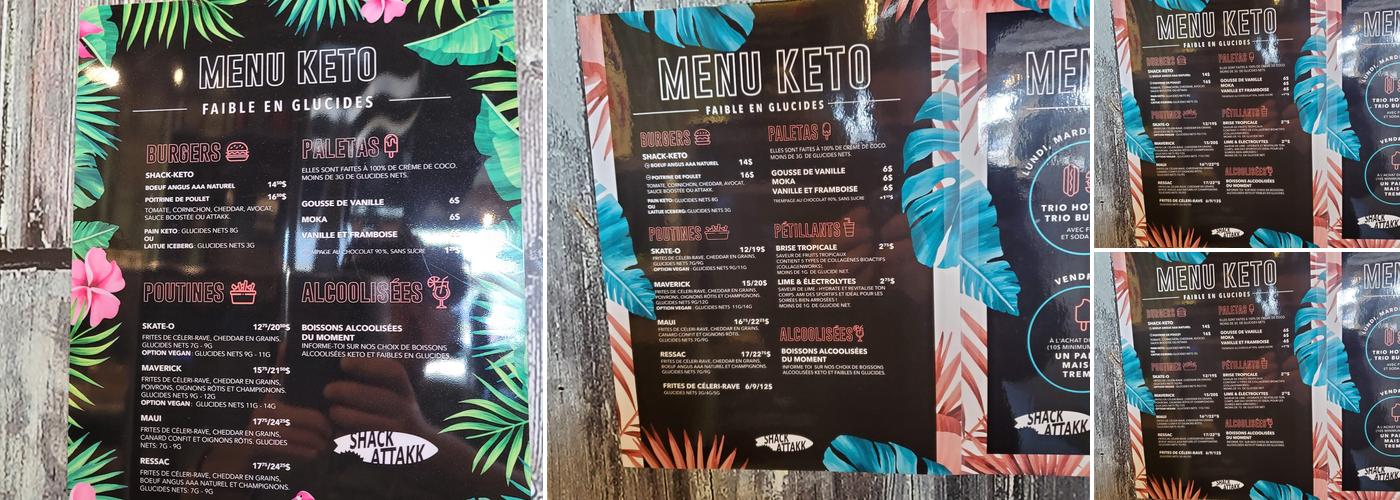 Shack Attakk Chambly Menu