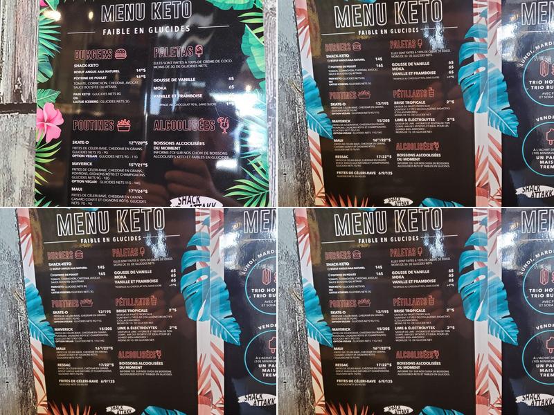 Shack Attakk Chambly Menu