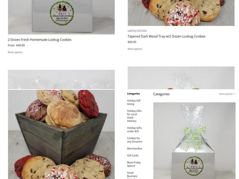 Luvbug Cookie Company Menu