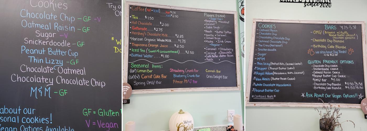 Crave Pitman Menu