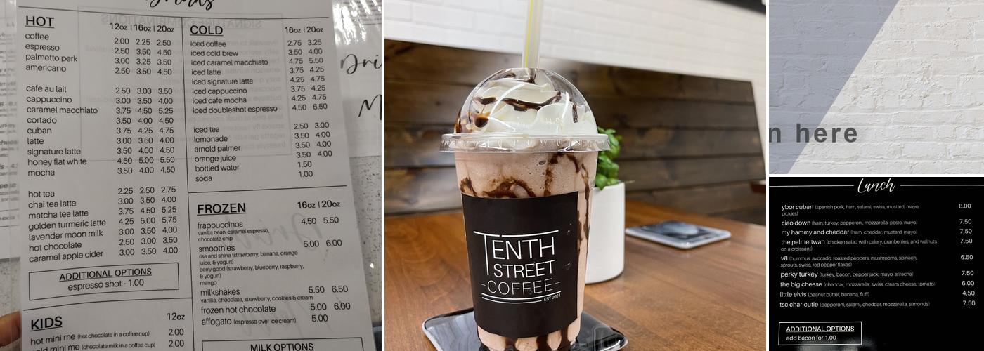 Tenth Street Coffee Menu
