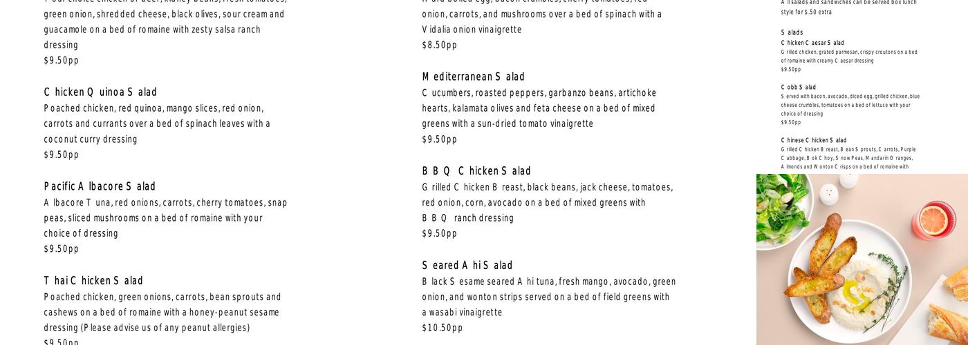 Party In A Box Catering Menu