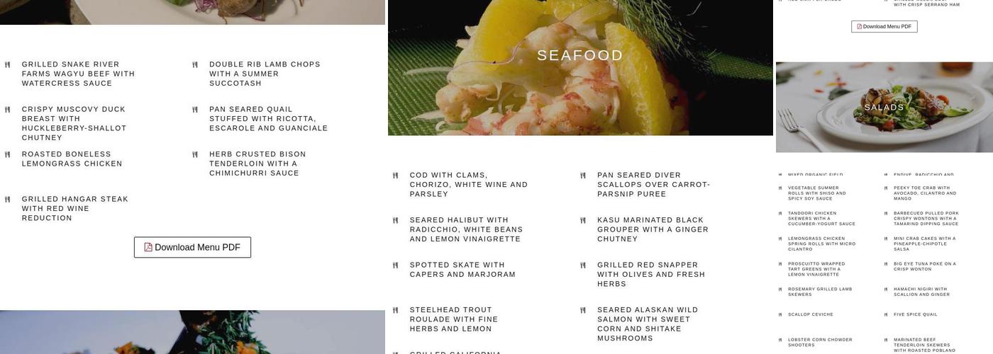 Maho Catering Jackson Hole Menu