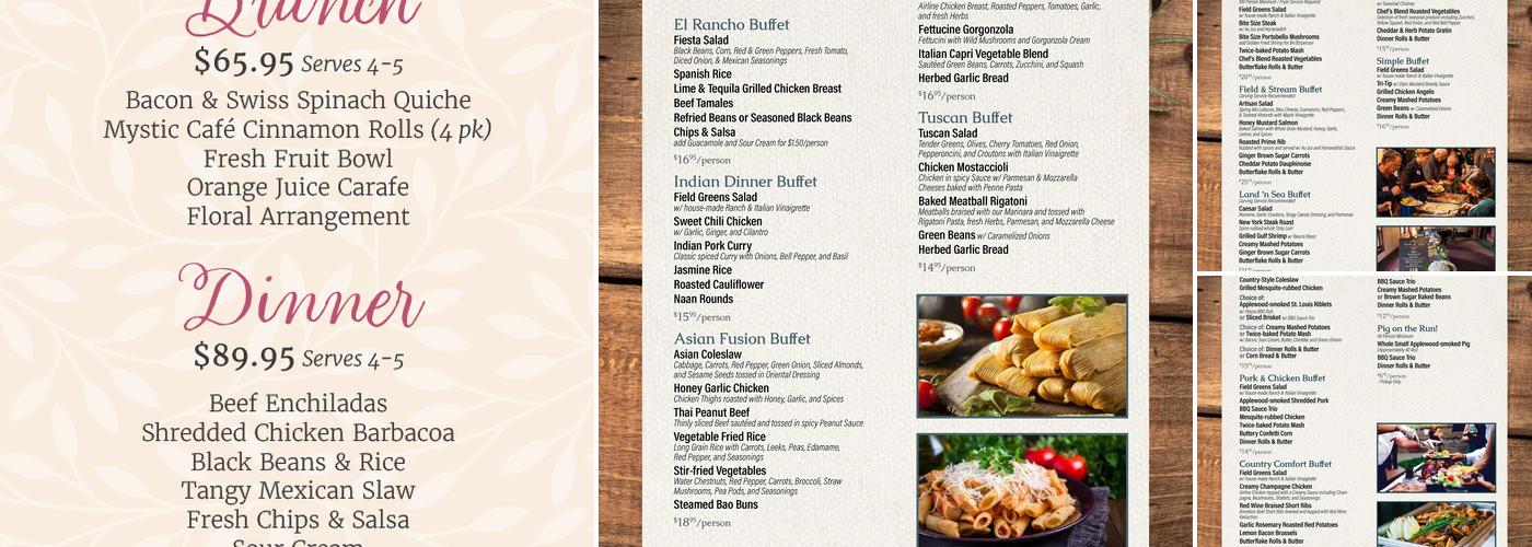 Happy Day Catering Menu