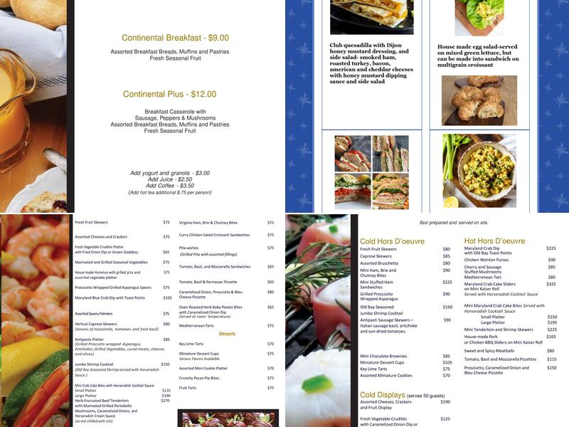 The Inn at Leonardtown, an Ascend Collection Hotel Menu