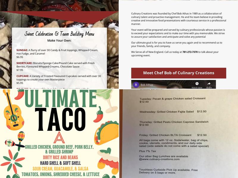 Culinary Creations Menu