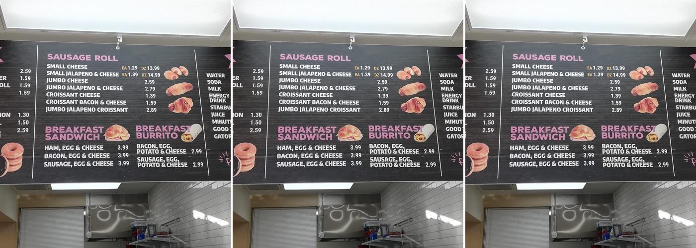 Old Fashioned Donuts Menu