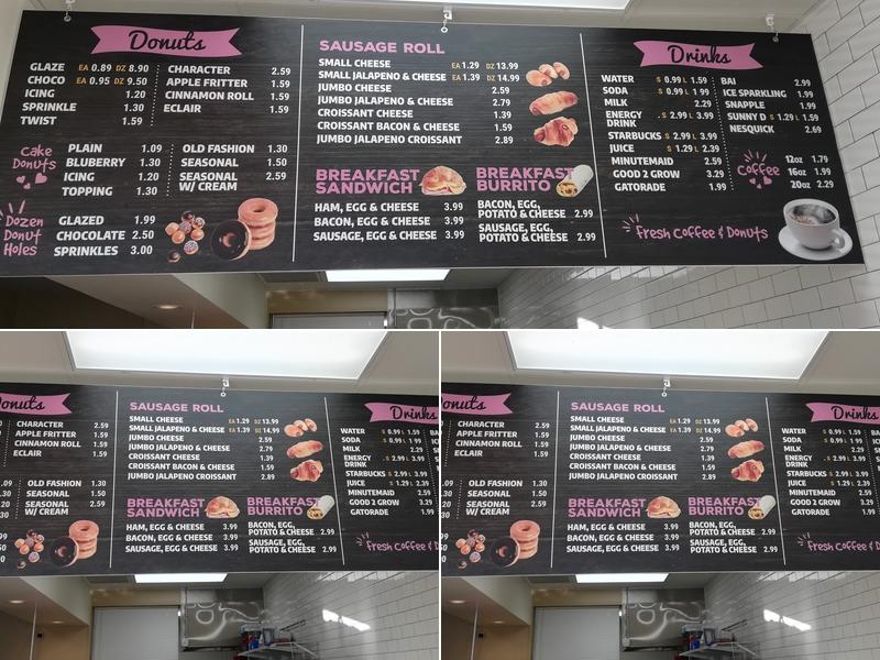 Old Fashioned Donuts Menu