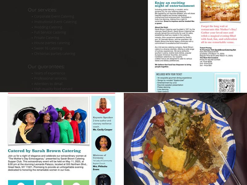 Sarah Brown Catering Menu