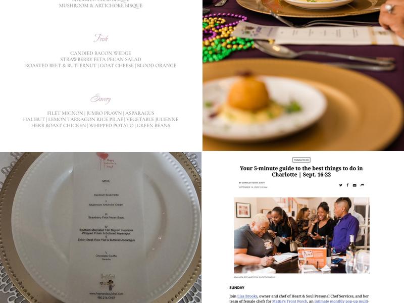 Heart & Soul Personal Chef Service Menu