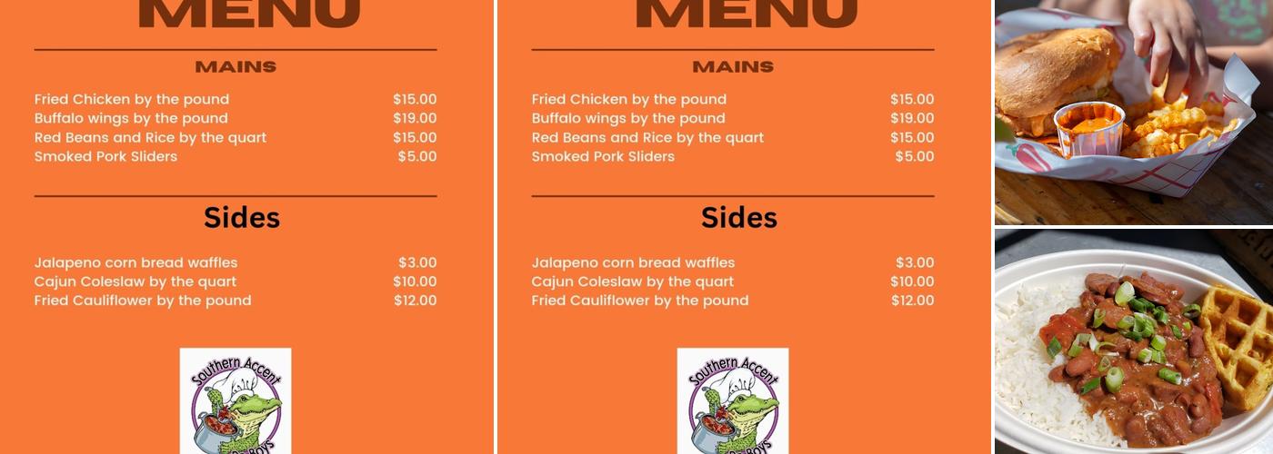 Southern Accent Bend Menu