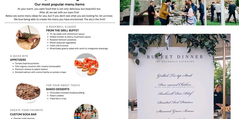 Rockwell Catering & Events Menu
