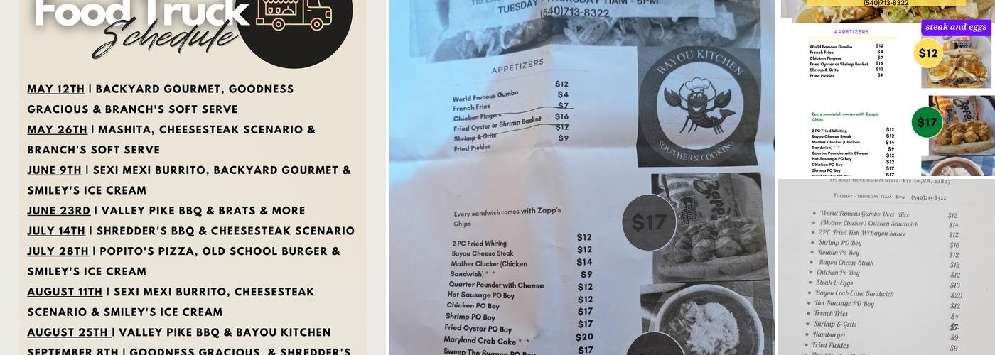 The Bayou Kitchen LLC Menu