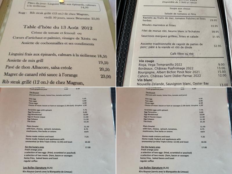 Café Cherrier Menu