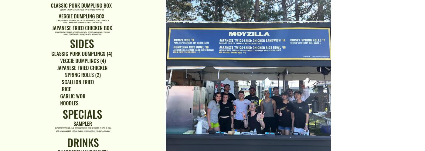 Moyzilla Menu