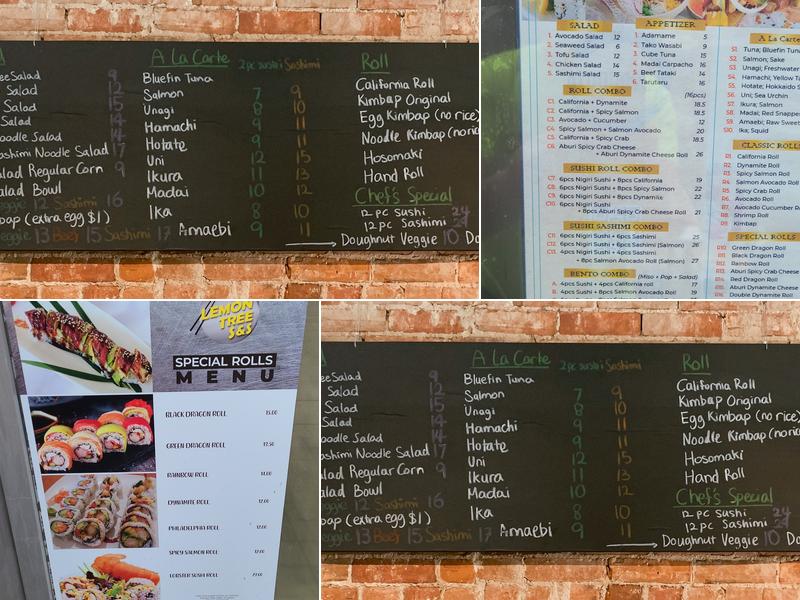 Lemon Tree S&S Menu