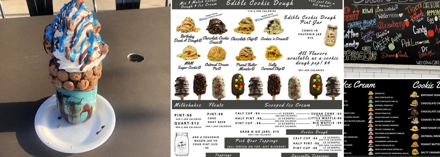The Yard Milkshake Bar Menu