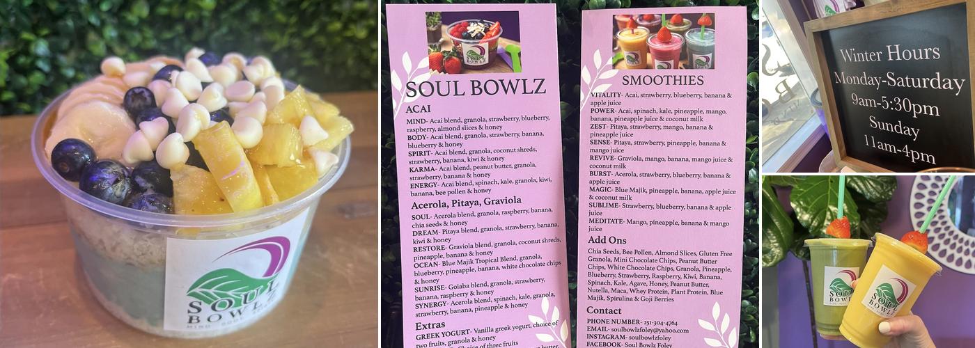 Soul Bowlz Foley Menu