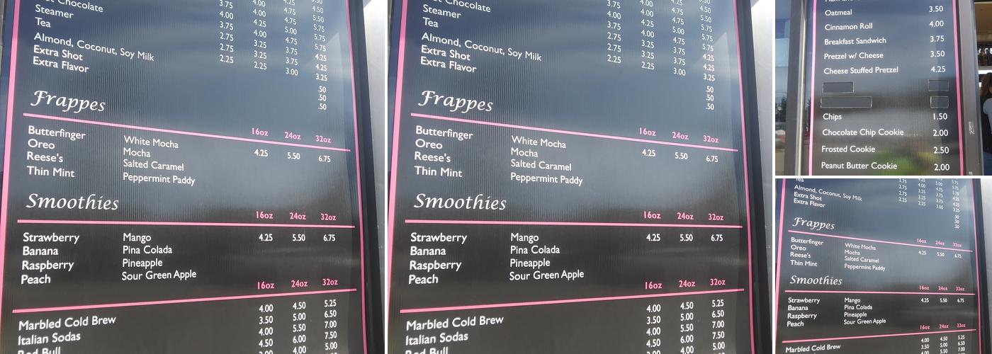 Hyper Bean Espresso, Llc Menu