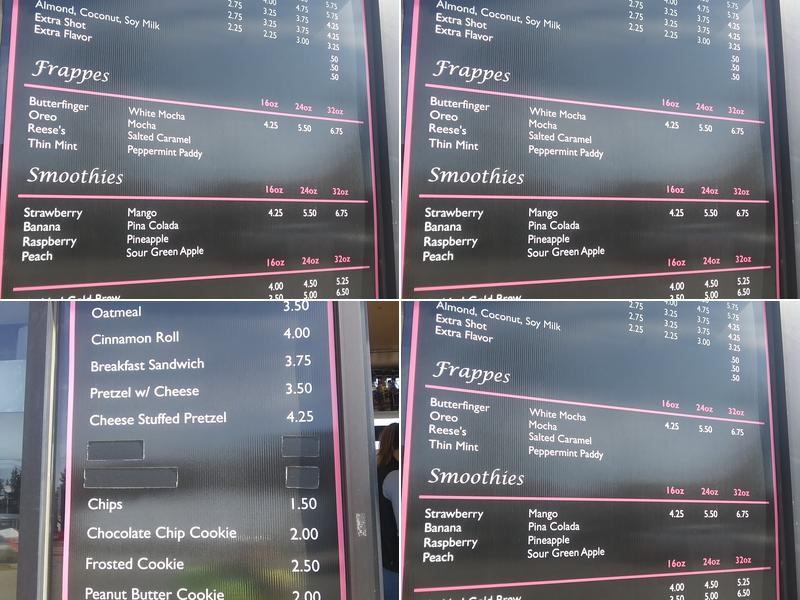 Hyper Bean Espresso, Llc Menu