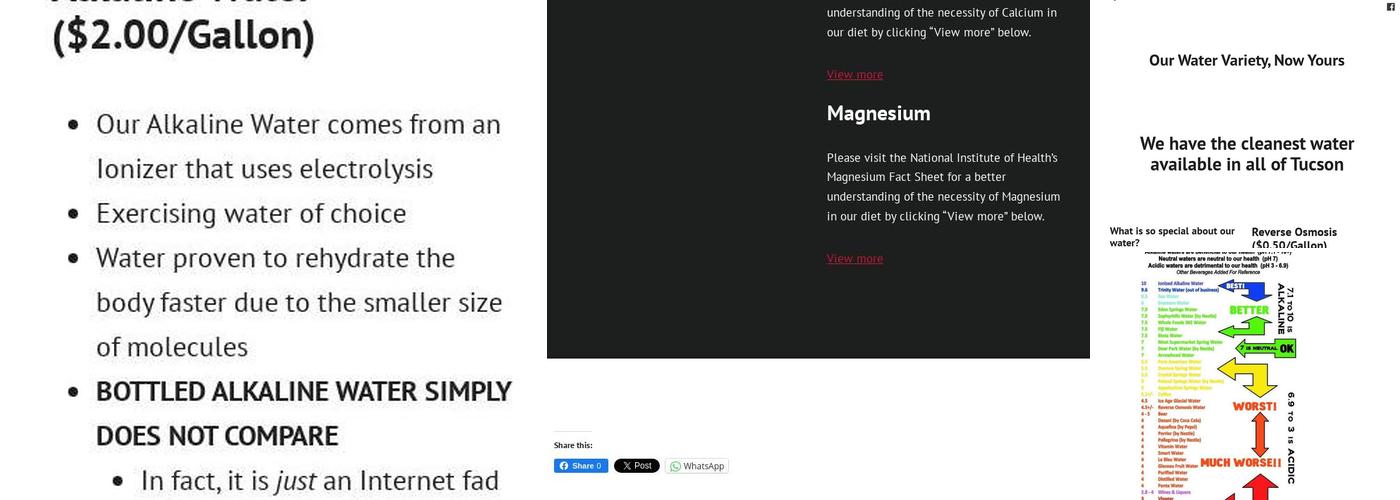 Variety H2O + Ice Cream Menu