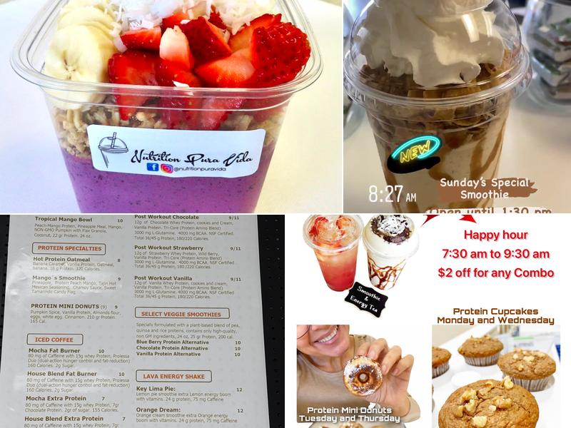 Nutrition Pura Vida Arcadia Menu