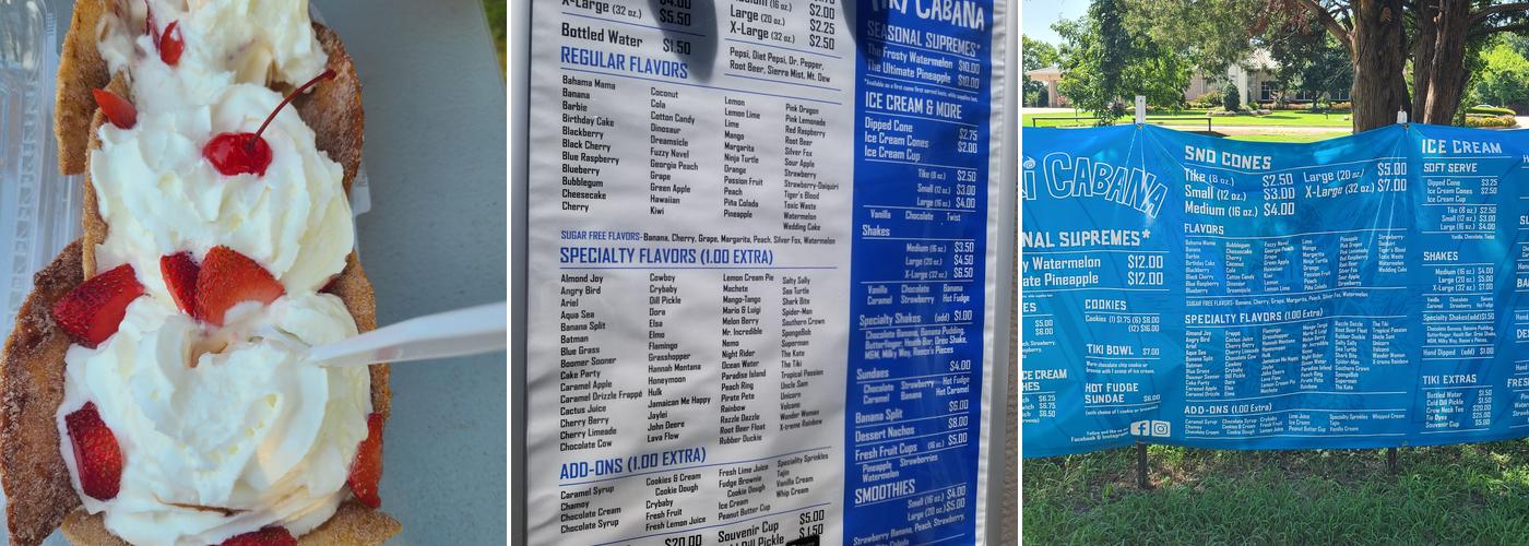 The Tiki Cabana Menu