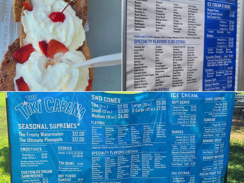 The Tiki Cabana Menu