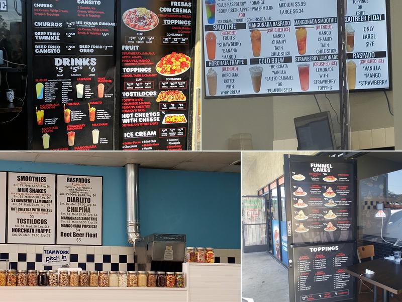 Sticky icky Funnel Cakes Menu
