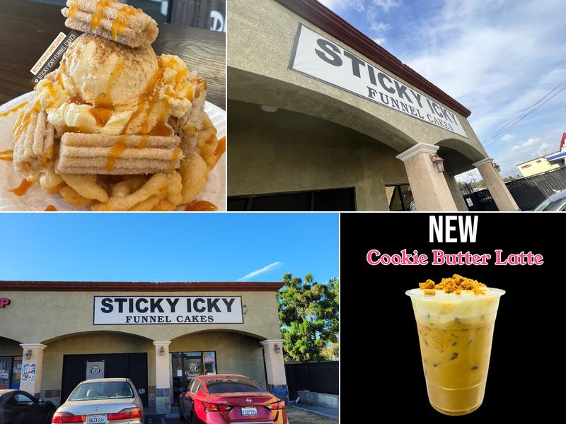 Sticky icky Funnel Cakes