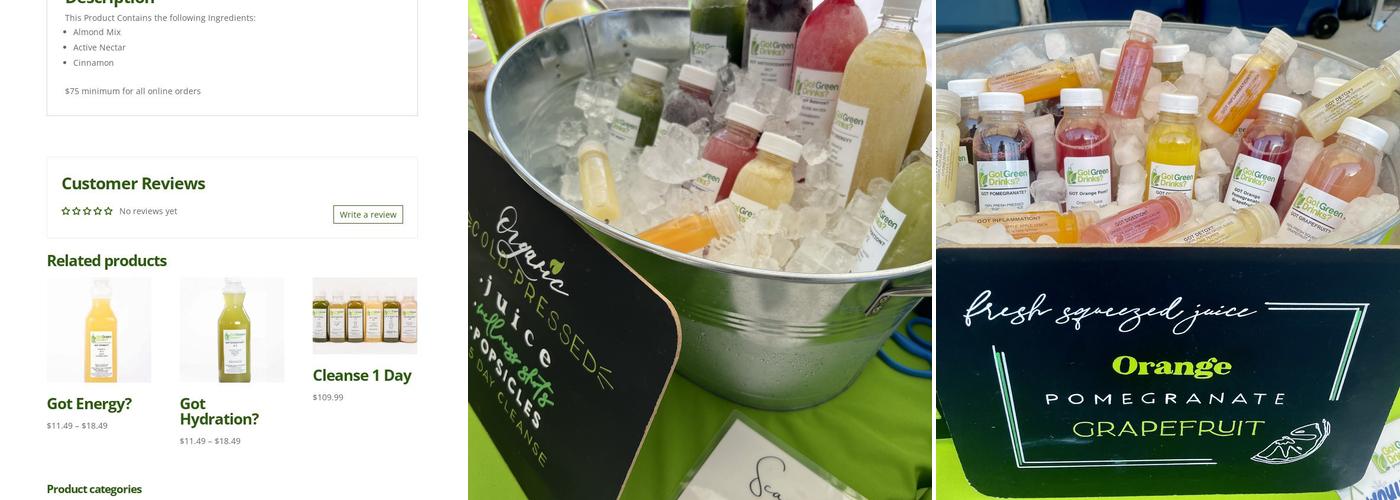 Got Green Drinks? Menu